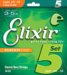 Elixir E14202 Nanoweb Bass 5 String Light, 45-130