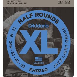 Daddario EHR350 Half Rounds Jazz Light 12-52
