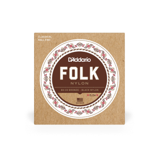 EJ34 Folk Nylon 80/20 Bronze/Ball End Black Treble