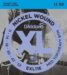 D'Addario EXL116 Electric Guitar Strings - Med/Heavy 11-52