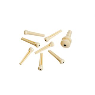 Planet Waves Bridge & End Pin Set - Ivory with Black Dot
