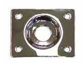 Guitar Tech Jack Socket Plate Square (Chrome) GT550