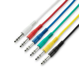 Stereo Jack to Jack Patch Cables 1.2m (Pack of 6)