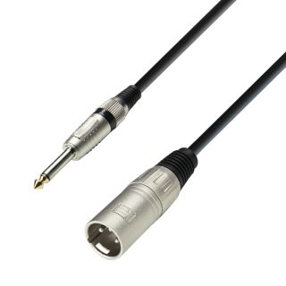 Adam Hall Microphone Cable XLR Male to 6.3mm Jack Mono 10m