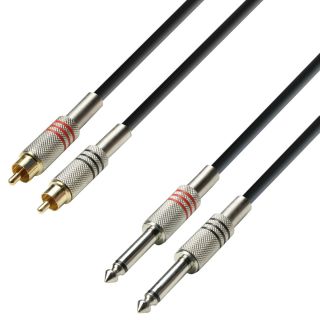 Adam Hall Microphone Cable XLR Male to 6.3mm Jack Mono 3m