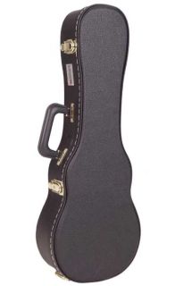 Kinsman Hardshell Concert Ukulele Case, Black KUC12