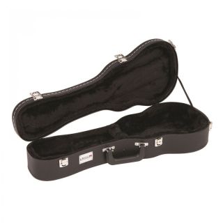 Kinsman Hardshell Concert Ukulele Case, Black KUC12