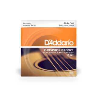 EJ41, Extra Light 12-String Acoustic Guitar Strings - 09-45