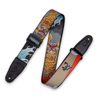 Prints Polyester with Leather Ends 2" - Japanese Tigar