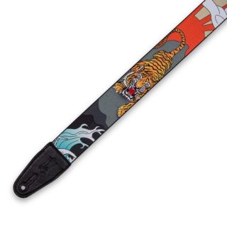 Prints Polyester with Leather Ends 2" - Japanese Tigar