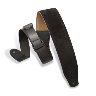 Levys Right Height 2 1/2" Suede Leather Padded, Black – MRHSP-BLK