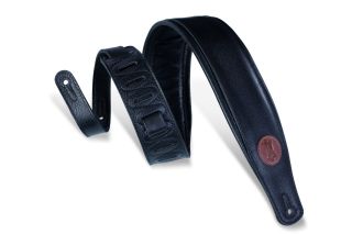 MSS2-BLK Padded Leather Guitar Strap (Black)
