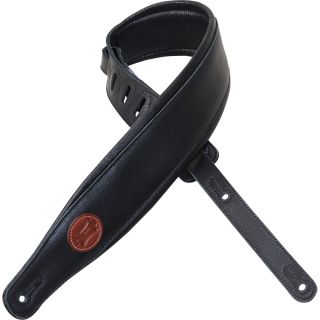 MSS2-BLK Padded Leather Guitar Strap (Black)