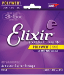 Elixir Acoustic 80/20 Bronze, Polyweb Coating