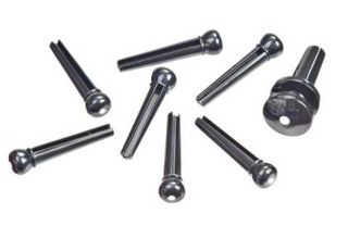 Planet Waves Ebony Bridge Pins with End Pin Set, Ebony