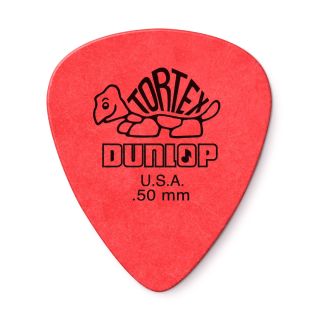 Jim Dunlop 0.50mm Tortex Standard Pick, Red, Players Pack of 12