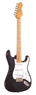 Vintage Icon V6 Electric Guitar, Boulevard Black V6MRBK