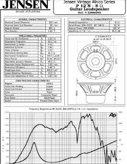 Jensen P12N Alnico Speaker 16ohms