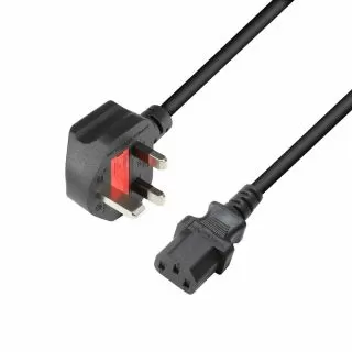 Adam Hall Power Cord BS1363/A - C13 1,0 mm² 1,5 m UK