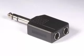 2 x 1/4" stereo jack to 1/4" stereo plug AD-11