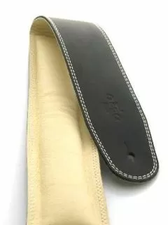 DSL Strap Leather, Leather Backing 2.5 inch Black / Beige