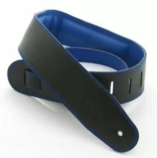 DSL Strap Leather, Leather Backing 2.5 inch Black / Blue