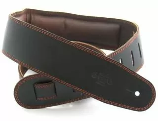 DSL Strap Leather with Leather Backing 2.5 inch -Black/Brown
