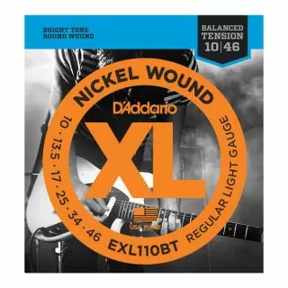 D'Addario EXL110BT Nickel Wound, Balanced Tension Regular Light, 10-46 