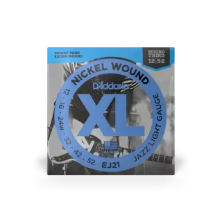 D'Addario EJ21 Nickel Wound, Jazz Light, 12-52