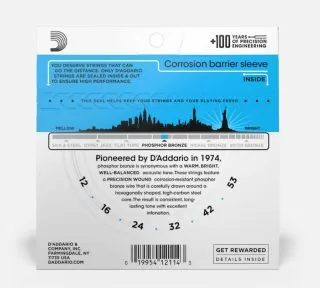 EJ16, Light Acoustic Guitar Strings, 12-53