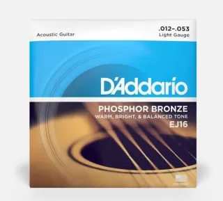 EJ16, Light Acoustic Guitar Strings, 12-53