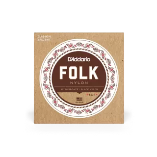 EJ34 Folk Nylon 80/20 Bronze/Ball End Black Treble
