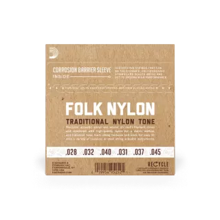 EJ34 Folk Nylon 80/20 Bronze/Ball End Black Treble