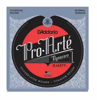 D'Addario EJ45TT Pro-Arté Dynacore, Titanium Trebles (Normal Tension)