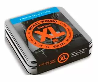 Daddario EXL110 Tin Pack (5 Sets) Ltd Edition