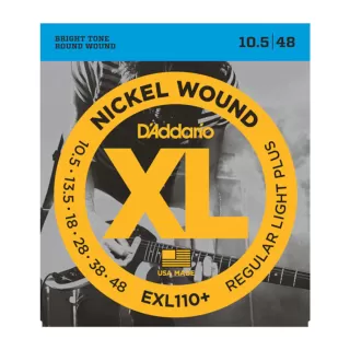 D'Addario EXL110+ Nickel Wound, Regular Light Plus, 10.5-48 