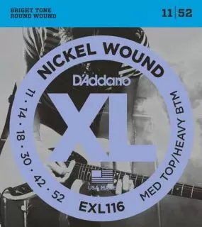 D'Addario EXL116 Electric Guitar Strings - Med/Heavy 11-52