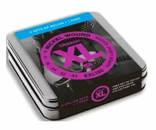 Daddario EXL120 Tin Pack (5 Sets) Ltd Edition