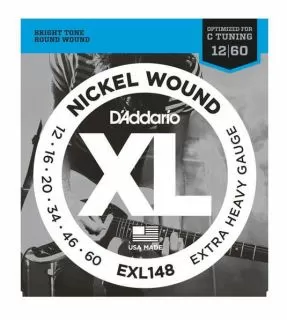 D'Addario EXL148 Nickel Wound, Extra-Heavy, 12-60