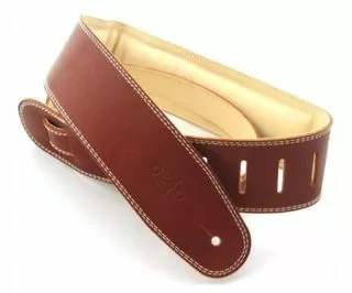 DSL Strap Leather, Leather Backing 2.5 inch Black / Beige