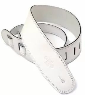 Three-Ply Garment Leather Strap White