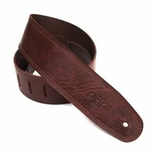 Leather 2.5" Guitar Strap, Distressed Brown (GMD25-BROWN)