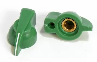 Chicken Head Knob with Brass Insert (Green)