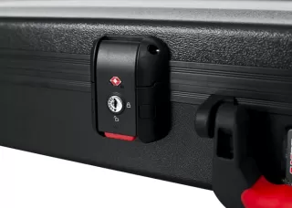 TSA Series ATA Molded Polyethylene Guitar Case for Standard Electric Guitars  Designed to fit Standard Electric Guitars Including Fender Strat/Tele Style ATA Molded Military Grade Polyethylene Outer-Shell TSA Approved Locking Center Latch Ideal for Air Tr