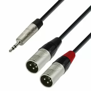 Adam Hall Microphone Cable XLR Male to 6.3mm Jack Mono 3m