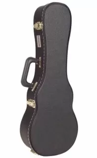 Kinsman Hardshell Concert Ukulele Case, Black KUC12