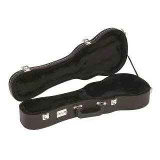 Kinsman Hardshell Concert Ukulele Case, Black KUC12