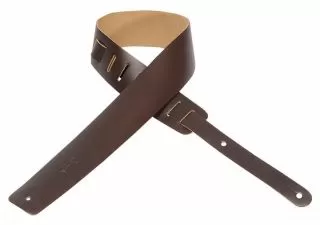 M1-DBR Plain Leather Guitar Strap (Dark Brown)