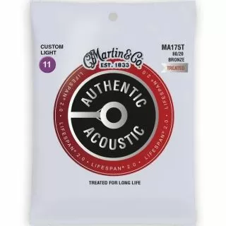 Martin MA175T Acoustic Lifespan 2.0, Phosphor Bronze, Medium, 11 - 52