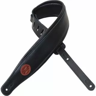 MSS2-BLK Padded Leather Guitar Strap (Black)